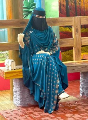 💥 প্রিমিয়াম দুবাই চেরি কাপড় পার্শিয়ালি 3 পার্ট, রাজকীয় আবায়া বোরকা