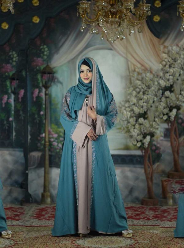 3-পার্ট দুবাই চেরি কাপড়ের বোরকা সেট